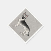 Serviette En Papier Silver Sable German Shepherd'un joli dessin animé (Coin)