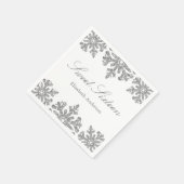 Serviette En Papier Silver Snowflake Winter Sweet 16 (Coin)
