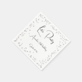Serviette En Papier Silver Sparkles entièrement personnalisable Faison (Coin)