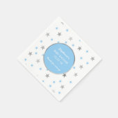 Serviette En Papier Silver Stars Twinkle décor de Baby shower, garçon  (Coin)