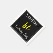 Serviette En Papier Simple, 1ère fête d'anniversaire avec nom personna (Coin)