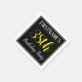 Serviette En Papier Simple, 38ème fête d'anniversaire avec nom personn (Coin)