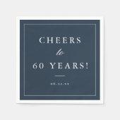 Serviette En Papier Simple 60e fête d'anniversaire (Devant)