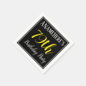 Serviette En Papier Simple, 79e fête d'anniversaire avec nom personnal (Coin)