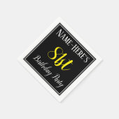 Serviette En Papier Simple, 81ème fête d'anniversaire avec nom personn (Coin)