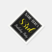 Serviette En Papier Simple, 83ème fête d'anniversaire avec nom personn (Coin)