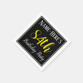 Serviette En Papier Simple, 84ème fête d'anniversaire avec nom personn (Coin)