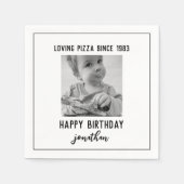 Serviette En Papier Simple amusant Nouvel Anniversaire (Devant)