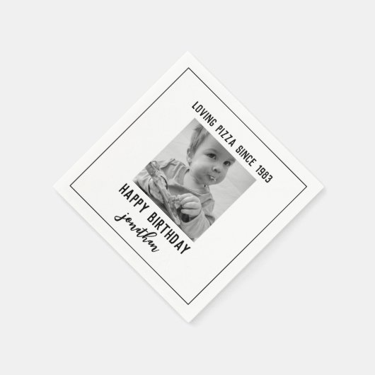 Serviette En Papier Simple amusant Nouvel Anniversaire (Coin)