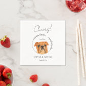 Serviette En Papier Simple anglais Bulldog Mariage Cocktail (En situation)