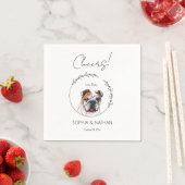 Serviette En Papier Simple anglais Bulldog Mariage Cocktail (En situation)
