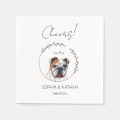 Serviette En Papier Simple anglais Bulldog Mariage Cocktail (Devant)