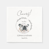 Serviette En Papier Simple anglais Bulldog Mariage Cocktail (Devant)