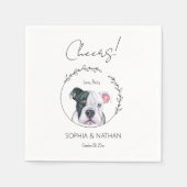 Serviette En Papier Simple anglais Bulldog Mariage Cocktail (Devant)