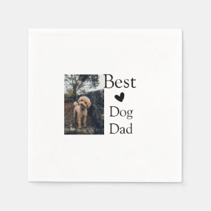 Serviette En Papier Simple animal coloré ajouter nom photo chien papa 
