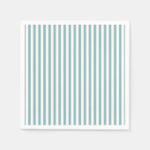 Serviette En Papier Simple Aqua et Motif blanc (Devant)