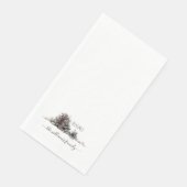 Serviette En Papier Simple Aquarelle Pine Cônes Bénédiction Personnali (Coin)
