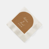 Serviette En Papier Simple Arch Terracotta Forme Monogramme (Coin)