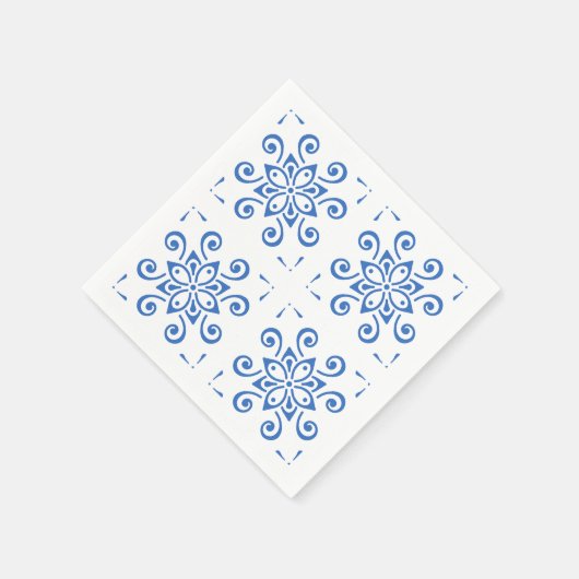 Serviette En Papier Simple Azulejo (Coin)