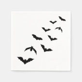Serviette En Papier Simple Black Halloween Bats Silhouette Design (Devant)
