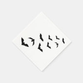 Serviette En Papier Simple Black Halloween Bats Silhouette Design (Coin)