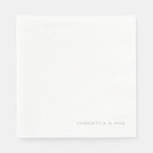 Serviette En Papier Simple Blanc Seafoam Couple Names Déjeuner (Devant)