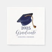 Serviette En Papier Simple Blue 2025 Graduation (Devant)