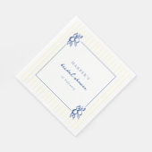 Serviette En Papier Simple Blue & Yellow Doodle Citrons Enterrement de (Coin)