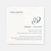 Serviette En Papier Simple Blush Heart Mariage Fun Facts (Devant)