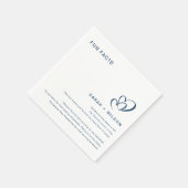 Serviette En Papier Simple Blush Heart Mariage Fun Facts (Coin)