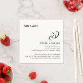 Serviette En Papier Simple Blush Heart Mariage Fun Facts (En situation)