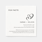 Serviette En Papier Simple Blush Heart Mariage Fun Facts (Devant)