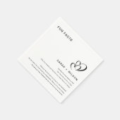 Serviette En Papier Simple Blush Heart Mariage Fun Facts (Coin)