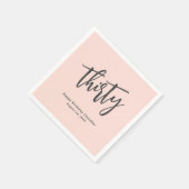 Serviette En Papier Simple Blush Pink 30e fête d'anniversaire (Coin)