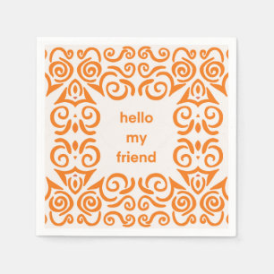 Serviette En Papier Simple Bonjour Mon Ami Napkin
