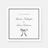 Serviette En Papier Simple Bow Mariage Classique (Devant)