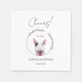 Serviette En Papier Simple Bull Terrier Mariage Cocktail (Devant)