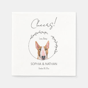 Serviette En Papier Simple Bull Terrier Mariage Cocktail