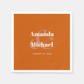 Serviette En Papier Simple Burange moderne minimaliste Mariage (Devant)