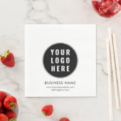 Serviette En Papier Simple Business Logo and Website Promotional Paper (En situation)