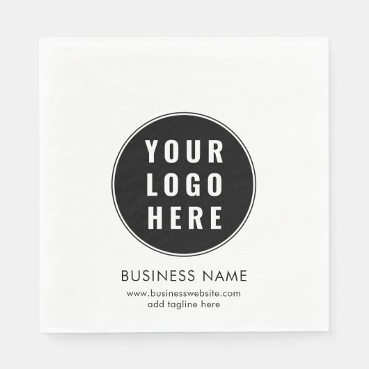 Serviette En Papier Simple Business Logo and Website Promotional Paper (Devant)