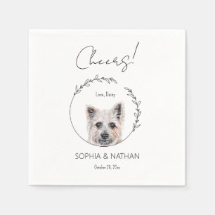 Serviette En Papier Simple Cairn Terrier Chien Mariage Cocktail Napkin