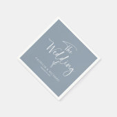 Serviette En Papier Simple calligraphie moderne de mariage  (Coin)