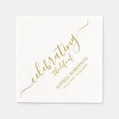 Serviette En Papier Simple Célébration Des Funérailles Du Script Life  (Devant)