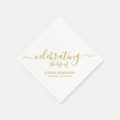 Serviette En Papier Simple Célébration Des Funérailles Du Script Life  (Coin)