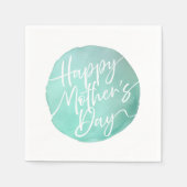 Serviette En Papier Simple cercle aquarelle écriture Fête des Mères (Devant)