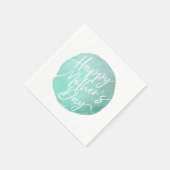 Serviette En Papier Simple cercle aquarelle écriture Fête des Mères (Coin)