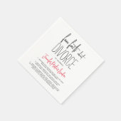 Serviette En Papier Simple Chic Noir Et Blanc Divorce Faits Amusants T (Coin)