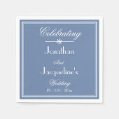 Serviette En Papier Simple Chic Script Rustique Dusty Mariage papier (Devant)