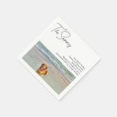 Serviette En Papier Simple Chien Photo Drink Recette Mariage moderne (Coin)